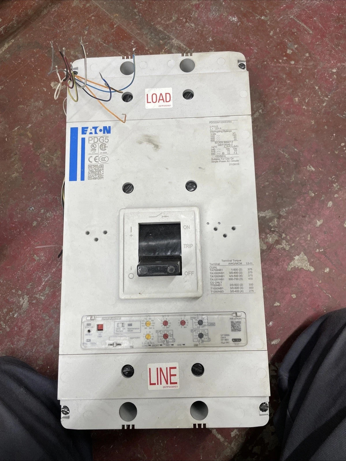 Eaton PDG53M1200E4RN Circuit Breaker 1200A 3P 600V 3PH PDG5 1200 Amp 3 Pole