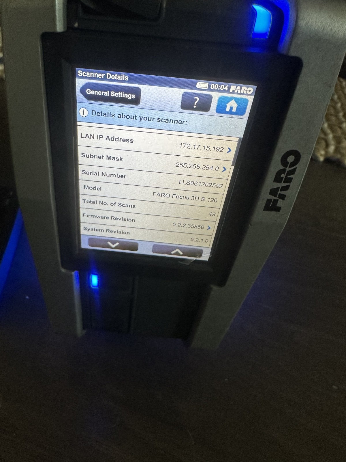 Faro Focus3D S120 3D Laser Scanner with Battery & Charger
