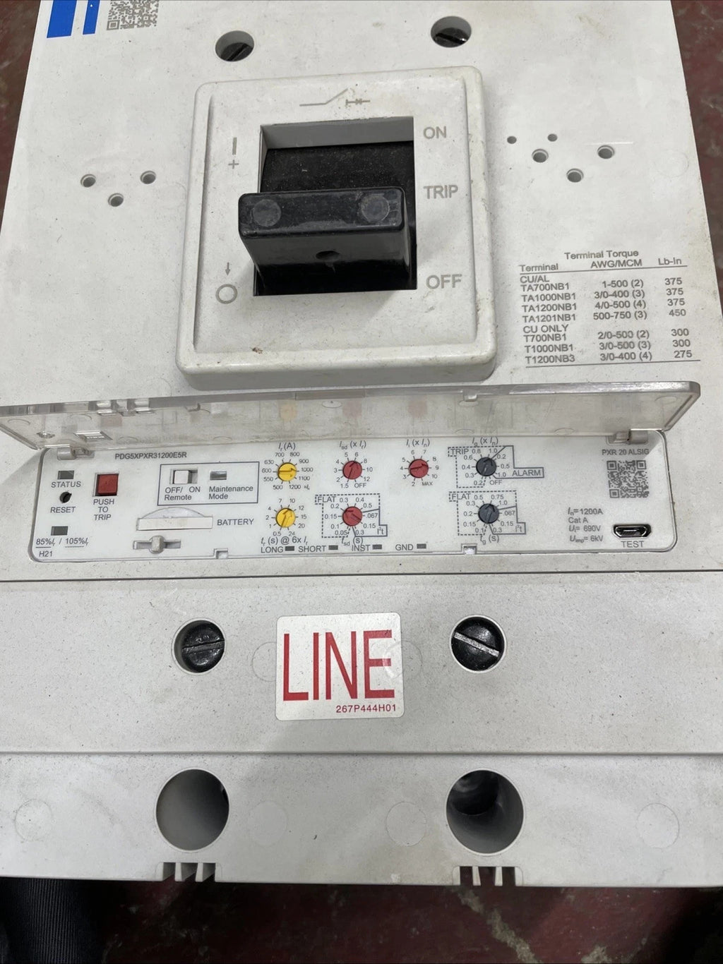 Eaton PDG53M1200E4RN Circuit Breaker 1200A 3P 600V 3PH PDG5 1200 Amp 3 Pole